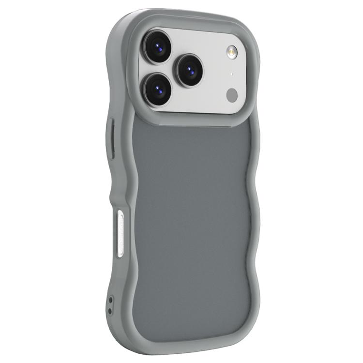 For iPhone 17 Pro Big Wave Skin Feel Phone Case(Grey)