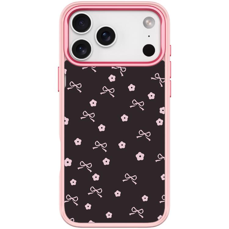 For iPhone 17 Pro Bow Flower Pattern Magnetic Phone Case(Pink)