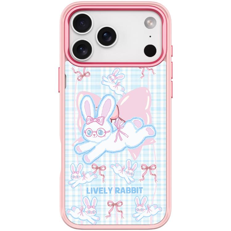 For iPhone 17 Pro Bow Rabbit Pattern Magnetic Phone Case(Pink)