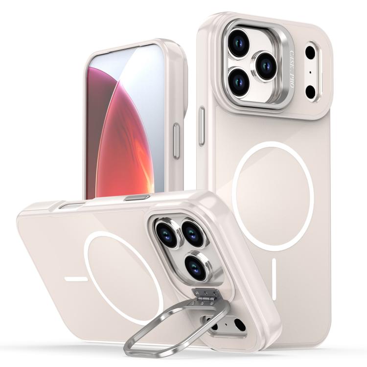 For iPhone 17 Pro Bright Color Imitation Camera Bracket Magsafe Phone Case(Summit Stone)