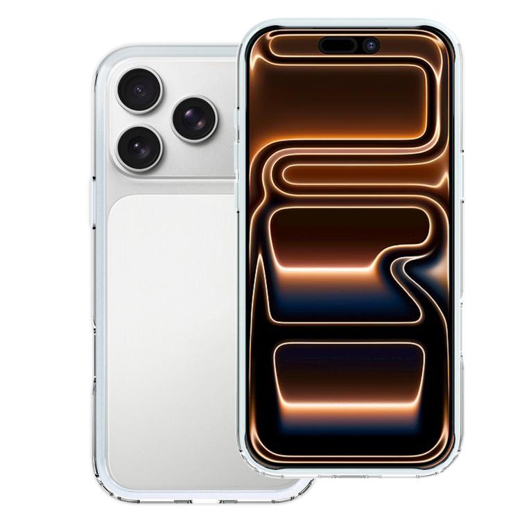 For iPhone 17 Pro Buffered TPU Hybrid PC Phone Frame with AI Camera Button(Light Blue)