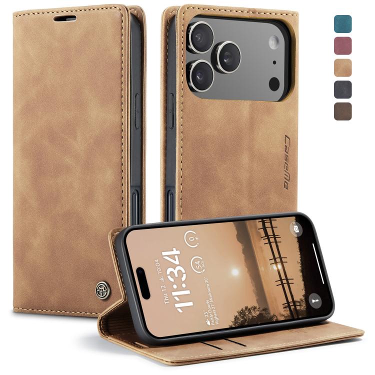For iPhone 17 Pro CaseMe 013 Multifunctional Horizontal Flip Leather Phone Case(Brown)