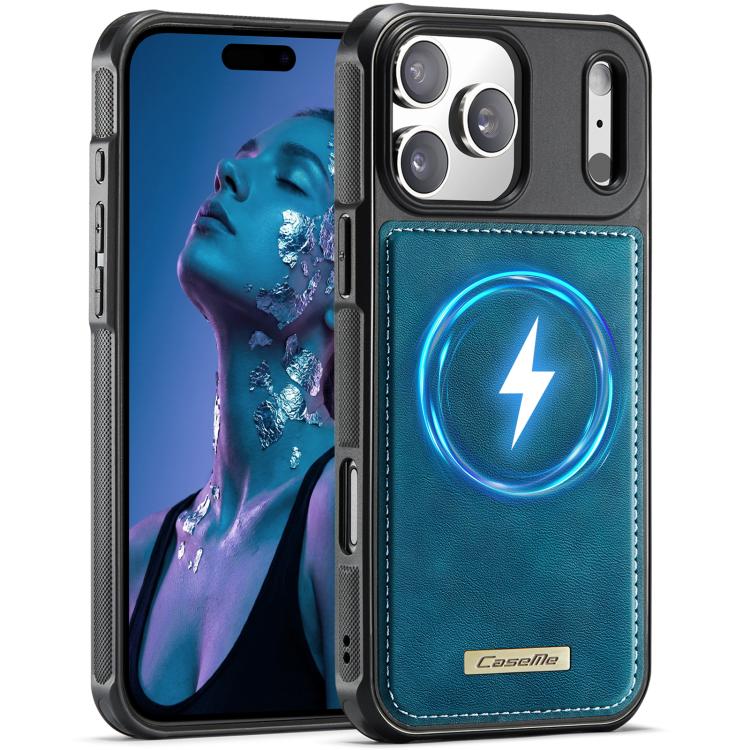 For iPhone 17 Pro CaseMe C69 Series Magnetic Vegan Leather Back Phone Case(Green)