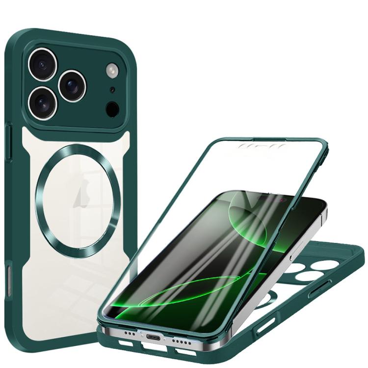 For iPhone 17 Pro CD Texture MagSafe Phone Case(Green)