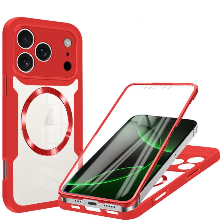 For iPhone 17 Pro CD Texture MagSafe Phone Case(Red)