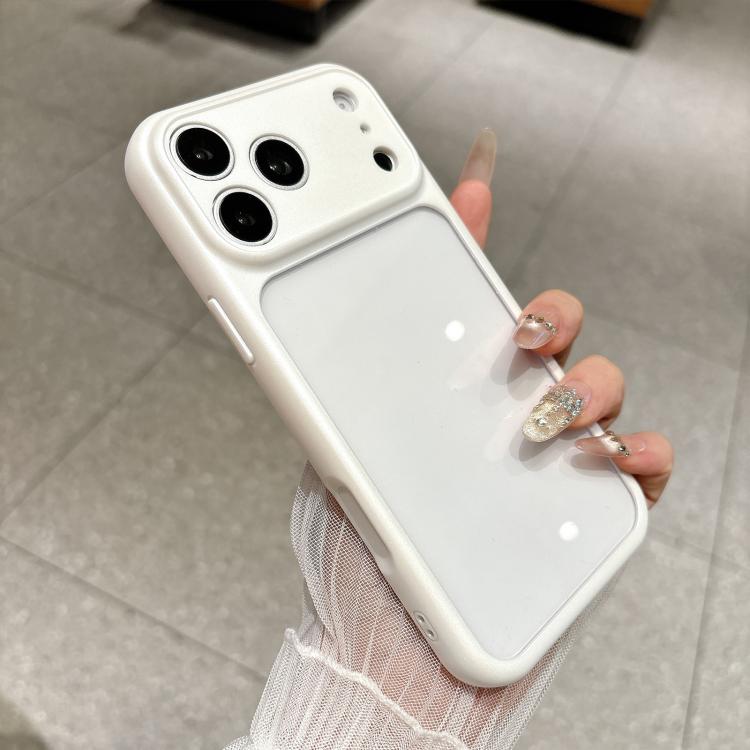 For iPhone 17 Pro Change to 17 Pro Soft Gauze Transparent Acrylic Phone Case(White)