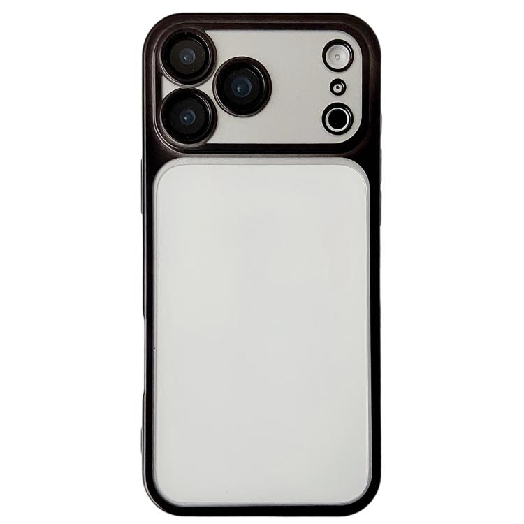 For iPhone 17 Pro Change to 17 Series Electroplated Frosted TPU Phone Case(Black)