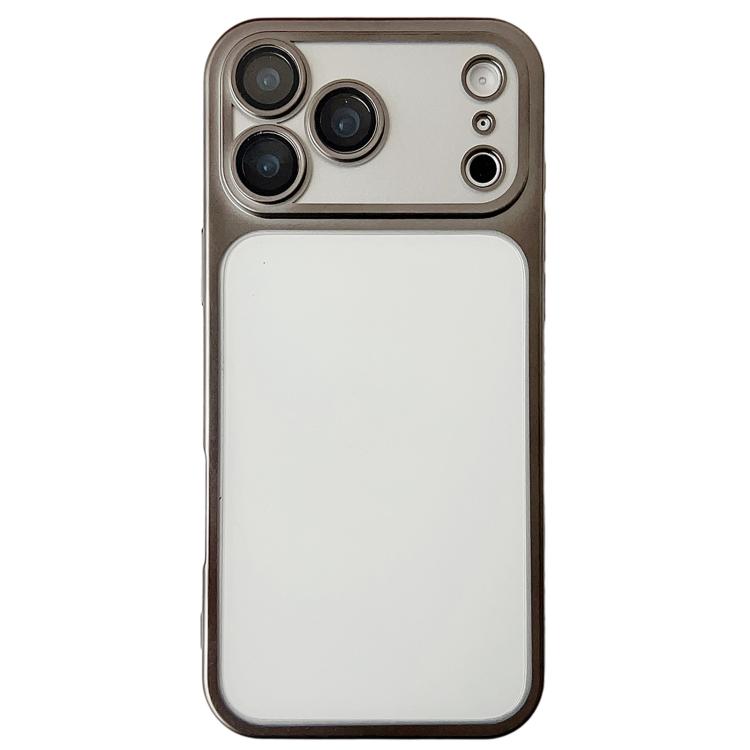 For iPhone 17 Pro Change to 17 Series Electroplated Frosted TPU Phone Case(Grey)