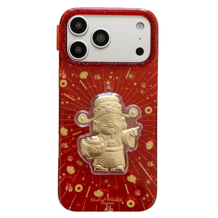 For iPhone 17 Pro Chinese New Year Traditional Auspicious Motifs PC + TPU Phone Case(Wealth God)