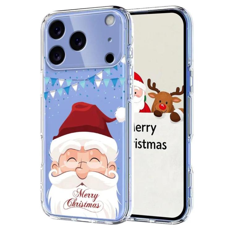 For iPhone 17 Pro Christmas-themed Printed TPU Phone Case(Santa Claus)