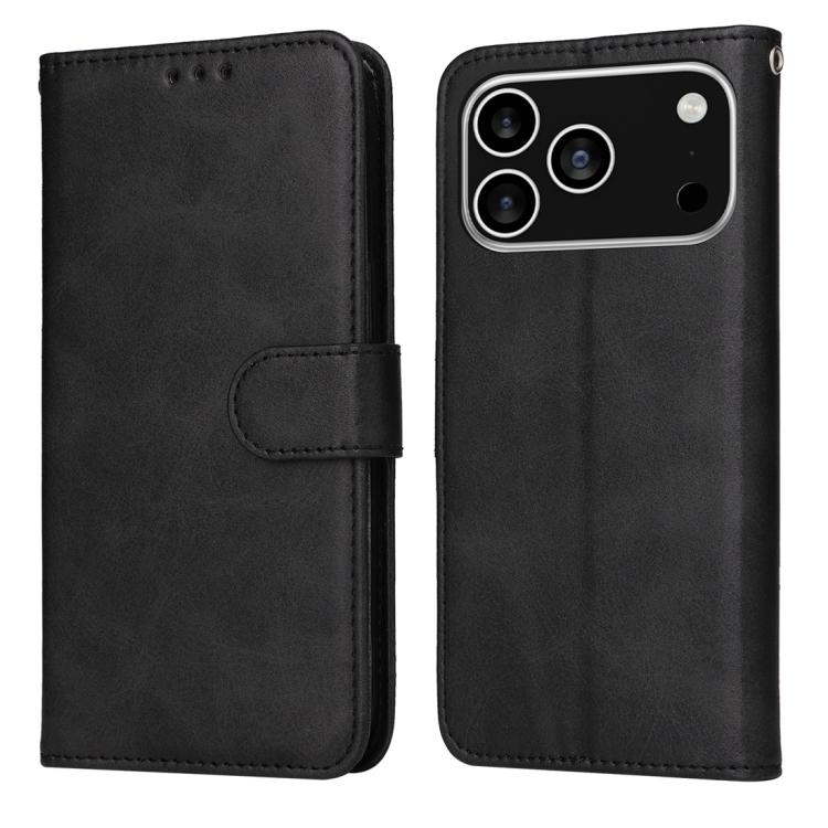 For iPhone 17 Pro Classic Calf Texture Flip Leather Phone Case(Black)