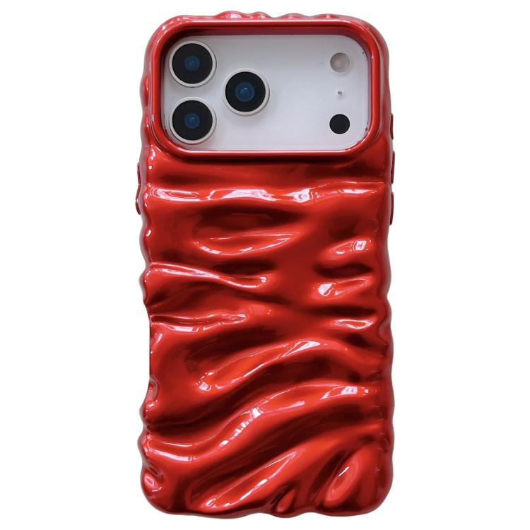 For iPhone 17 Pro Cream Texture Electroplating TPU Full Coverage Phone Case(Red)