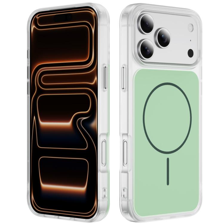 For iPhone 17 Pro Crystal Frosted Skin Feel Magnetic MagSafe Phone Case(Green)