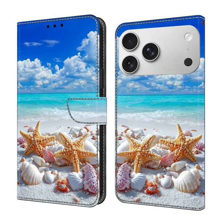 For iPhone 17 Pro Crystal-Like Painted Vegan Leather Phone Case(Shells)