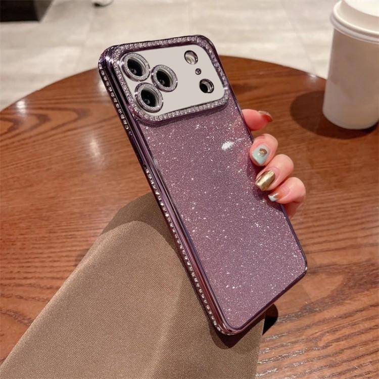 For iPhone 17 Pro Diamond Glitter TPU Phone Case(Purple)