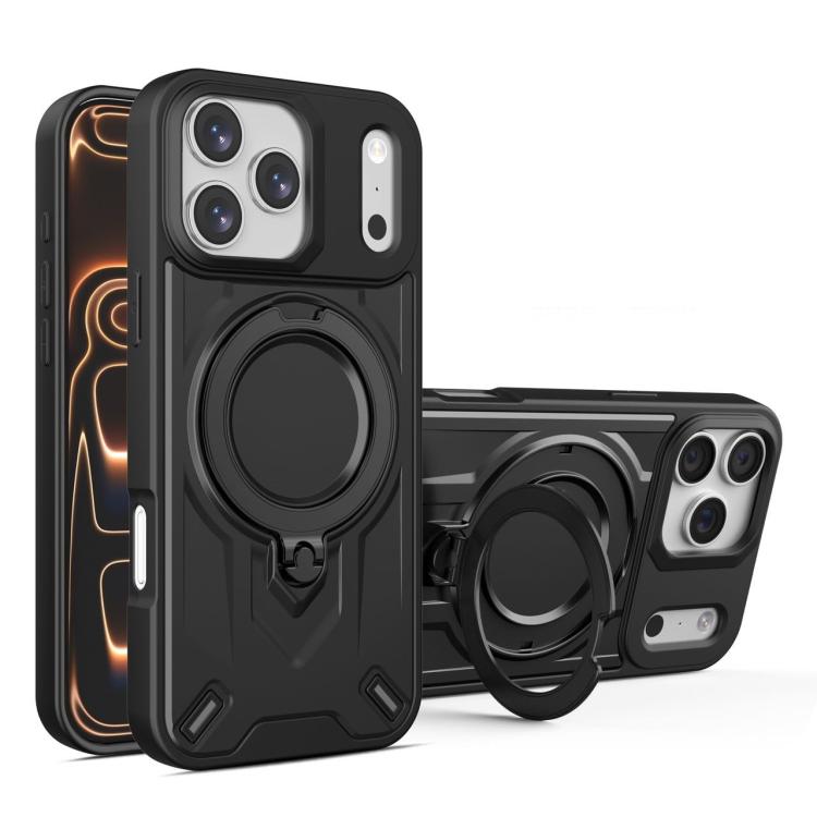 For iPhone 17 Pro Dijia Rotating Bracket Magnetic Phone Case(Black)