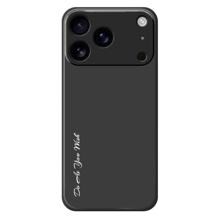 For iPhone 17 Pro Do As You Wish A1440 Fine Hole Straight Edge Silicone Phone Case(Black)