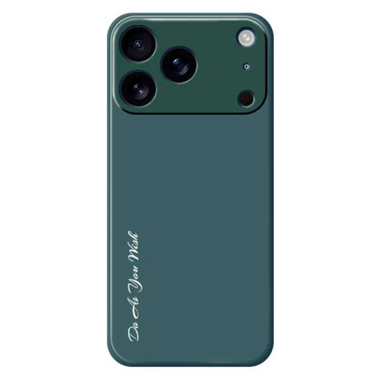 For iPhone 17 Pro Do As You Wish A1440 Fine Hole Straight Edge Silicone Phone Case(Green)