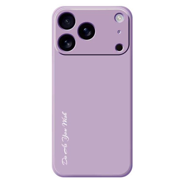 For iPhone 17 Pro Do As You Wish A1440 Fine Hole Straight Edge Silicone Phone Case(Purple)