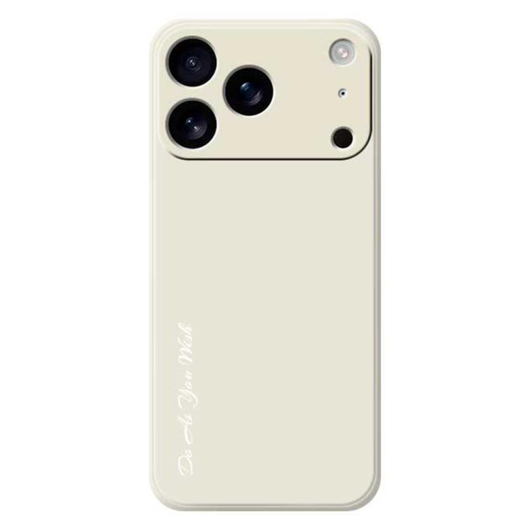 For iPhone 17 Pro Do As You Wish A1440 Fine Hole Straight Edge Silicone Phone Case(White)