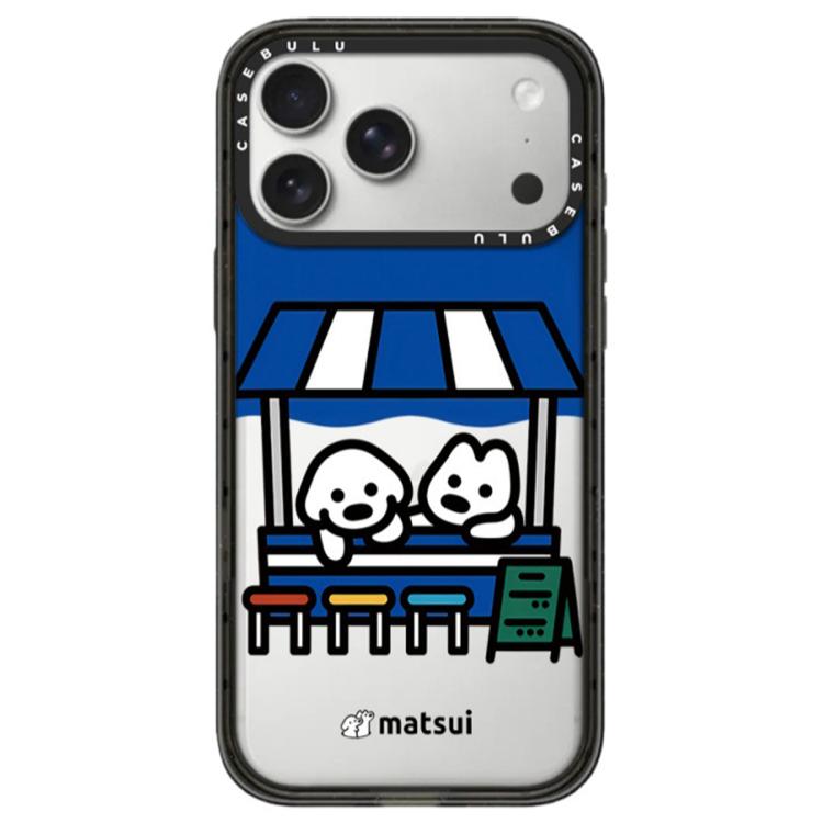 For iPhone 17 Pro Dogs Series Pattern Camera Control Button Transparent Acrylic Phone Case(Puppys Running A Stall)