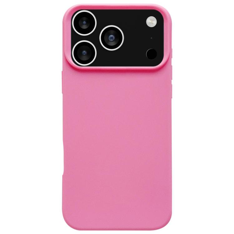 For iPhone 17 Pro Dopamine Simple Imitation Liquid Silicone Phone Case(Rose Pink)