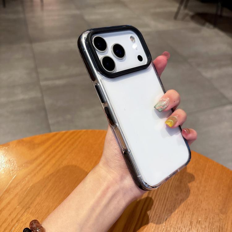 For iPhone 17 Pro Dual-Color PC Hybrid TPU Phone Case(Black)
