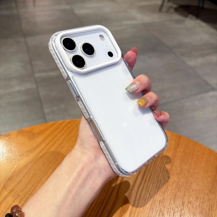 For iPhone 17 Pro Dual-Color PC Hybrid TPU Phone Case(White)