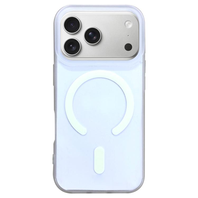 For iPhone 17 Pro Dual-Side Frosted MagSafe Clear Phone Case(White)