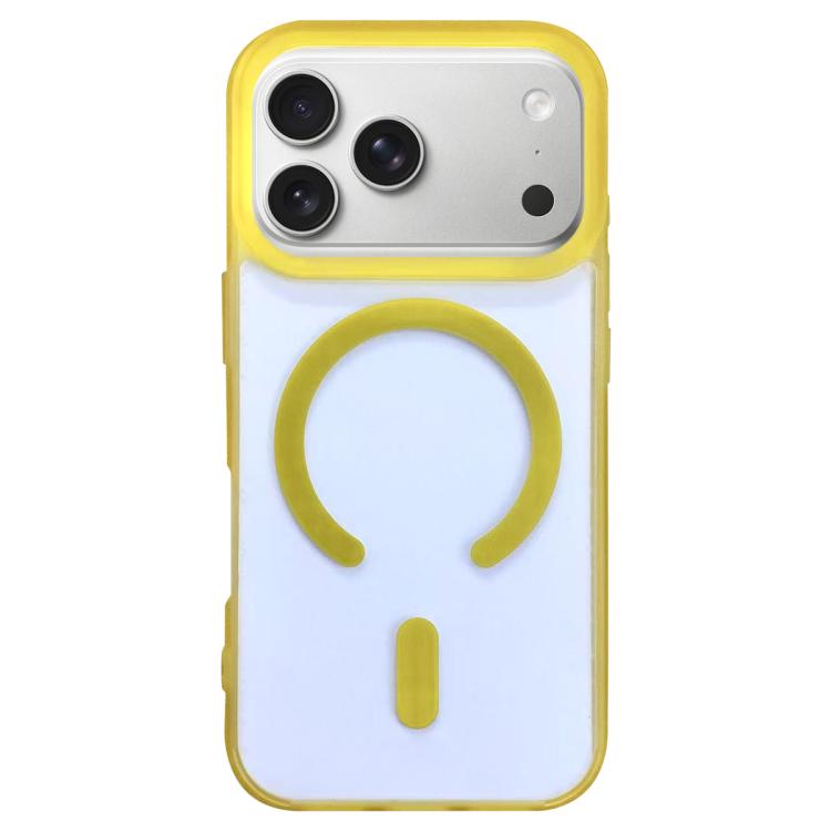 For iPhone 17 Pro Dual-Side Frosted MagSafe Clear Phone Case(Yellow)