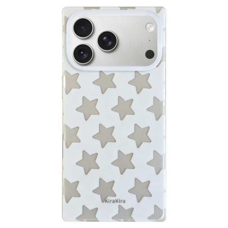For iPhone 17 Pro Electroplated Frosted Solid Color Five-Pointed Star Pattern Phone Case(White)