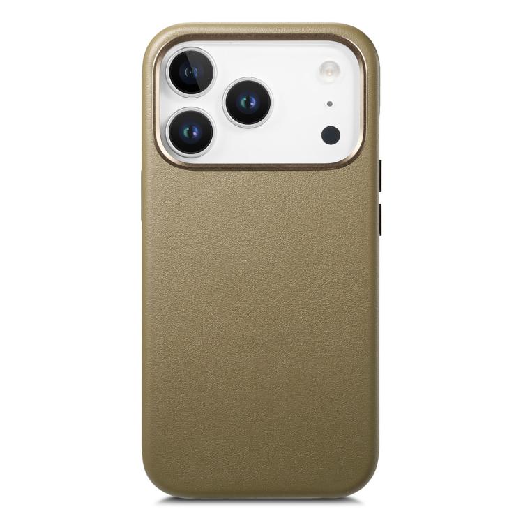 For iPhone 17 Pro Electroplated Metal Button MagSafe Phone Case(Green)