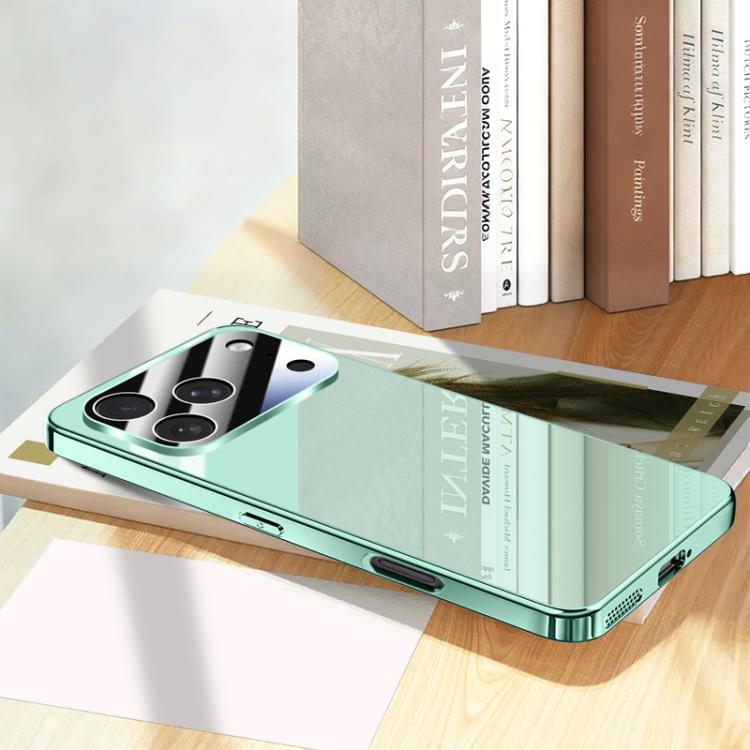 For iPhone 17 Pro Electroplating Ice Crystal Airbag Full Coverage Shockproof Phone Case(Green)