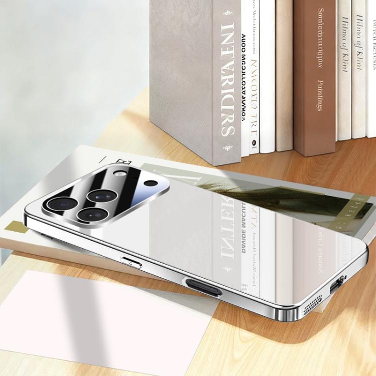 For iPhone 17 Pro Electroplating Ice Crystal Airbag Full Coverage Shockproof Phone Case(Silver)