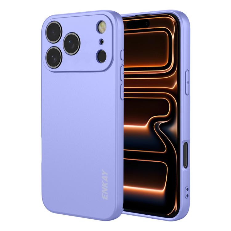 For iPhone 17 Pro ENKAY Liquid Silicone Soft Shockproof Phone Case(Purple)