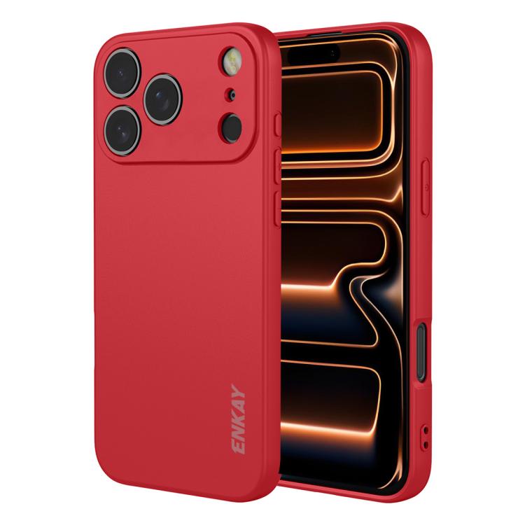 For iPhone 17 Pro ENKAY Liquid Silicone Soft Shockproof Phone Case(Red)