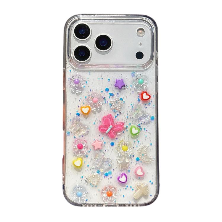For iPhone 17 Pro Epoxy Plum Blossom Acrylic Phone Case(Transparent)