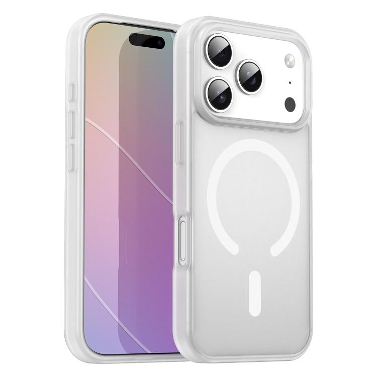 For iPhone 17 Pro Fanying Series PC Hybrid TPU Translucent Frosted MagSafe Phone Case(Matte White)