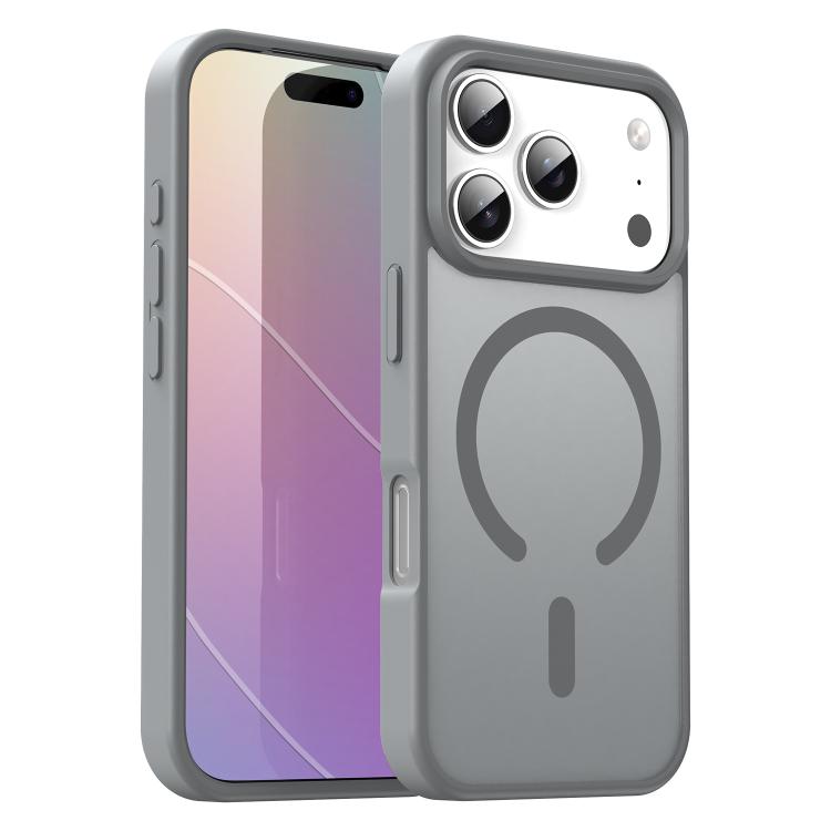 For iPhone 17 Pro Fanying Series PC Hybrid TPU Translucent Frosted MagSafe Phone Case(Silver Grey)
