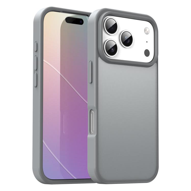For iPhone 17 Pro Fanying Series PC Hybrid TPU Translucent Frosted Phone Case(Silver Grey)