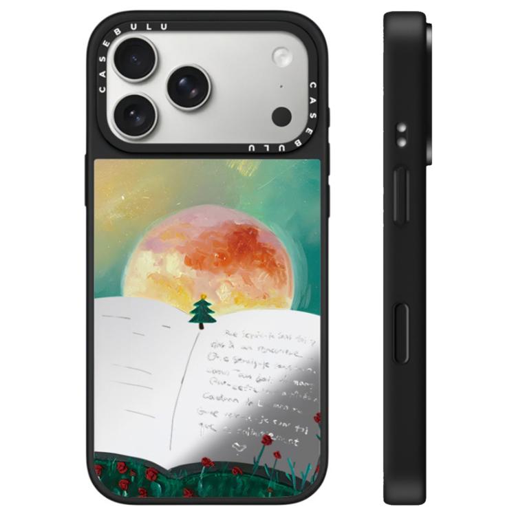 For iPhone 17 Pro Floating Man Series Pattern Mirror Phone Case(Book)