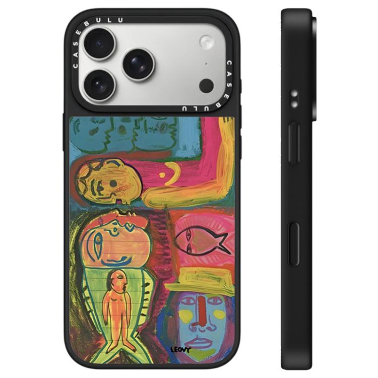For iPhone 17 Pro Floating Man Series Pattern Mirror Phone Case(Mermaid)
