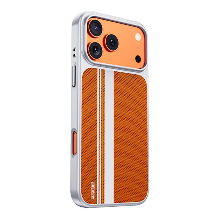 For iPhone 17 Pro Flower World Series Leather Magnetic TPU Phone Case(Coastal Orange)