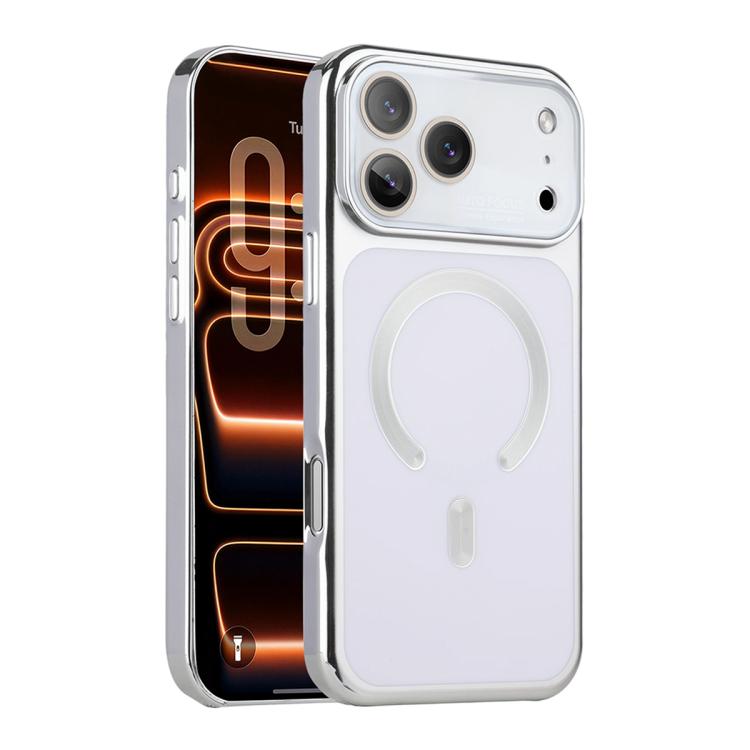 For iPhone 17 Pro Flowing Gold Phantom Magnetic Shockproof Phone Case(White)