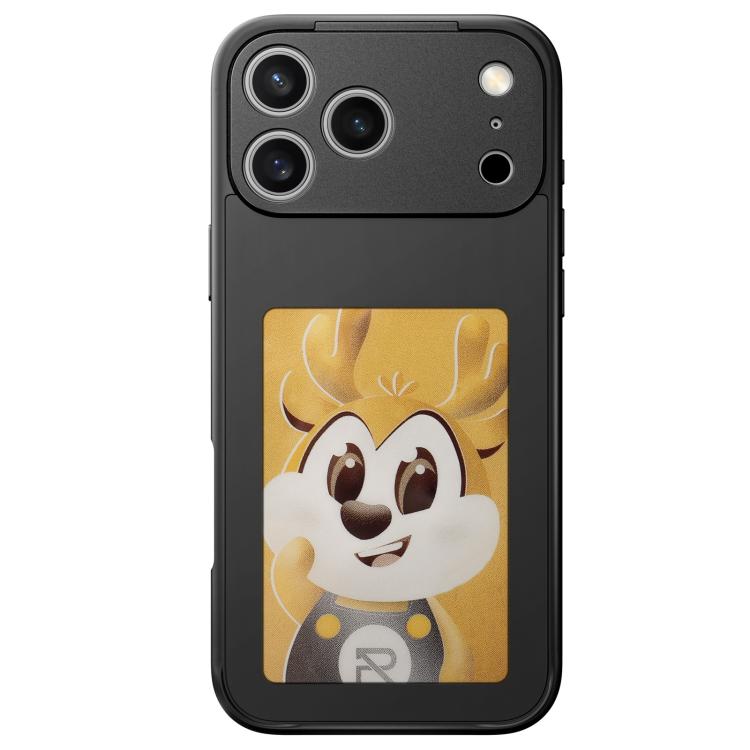 For iPhone 17 Pro Four-Color E-ink Screen NFC DIY Phone Case(Black)