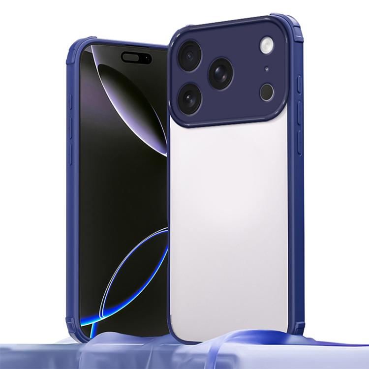 For iPhone 17 Pro Four Corners Shield Shockproof TPU Hybrid PC Phone Case(Blue)