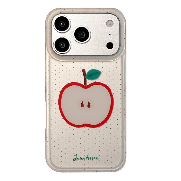 For iPhone 17 Pro Frosted Black Polka Dot Full Coverage TPU Phone Case(Apple)