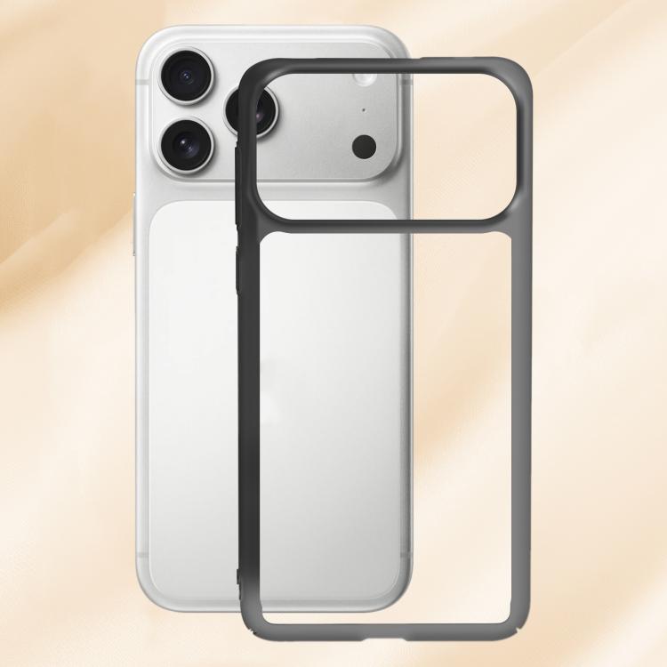 For iPhone 17 Pro Frosted Slim Heat Dissipation Frame Shockproof PC Phone Case(Black)