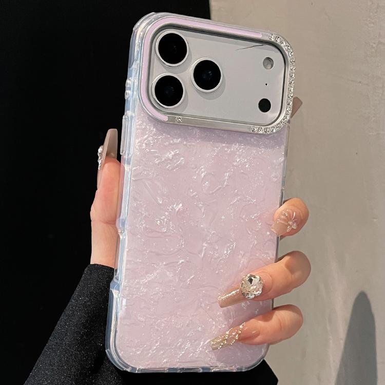 For iPhone 17 Pro Gilded Colorful Shell Patterned TPU+IMD Phone Case(Purple)