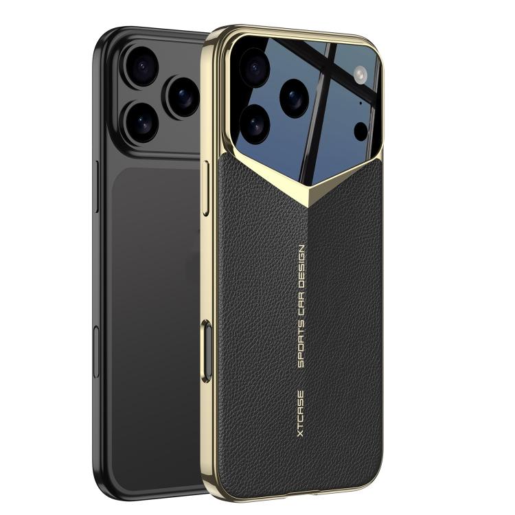 For iPhone 17 Pro GKK Blade Phantom Plain Leather Phone Case(Black)
